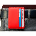 Картхолдер для двух карт и наличных денег с зажимом Crave, красный