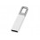 Флеш-карта USB 2.0 16 Gb с карабином Hook, белый/серебристый