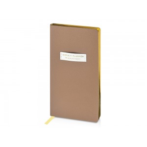 Еженедельник недатированный А6 Total beige с нашивкой, бежевый