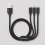 Дата-кабель 3 в 1: micro USB, USB-C, Ligthning, алюминий, 1.2м, черный, Deppa