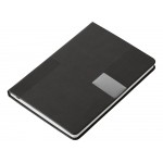 Подарочный набор Tesla с блокнотом А5, ручкой и пауэрбенком на 10 000 mAh, черный