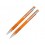 Набор Онтарио: ручка шариковая, карандаш механический, оранжевый/серебристый