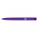 Ручка пластиковая шариковая трехгранная Trinity K transparent Gum soft-touch с чипом передачи инфо, фиолетовый