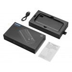 Внешний аккумулятор со встроенными кабелями Фрэйм Про, быстрая зарядка, 20000мач, черный