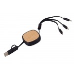 Универсальный кабель с ретрактором 3-в-1 Retrax, черный