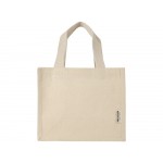 Мини эко-сумка Odessa с клинчиком, изготовленная из переработанного хлопка, сертифицированного согласно GRS, плотностью 220 г/м², объемом 9 л - Натуральный