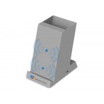 Беспроводная зарядка-подставка с подсветкой Glow box, серый (Р)