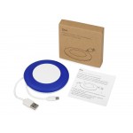 Беспроводное зарядное устройство со встроенным кабелем 2-в-1 Disc, синий