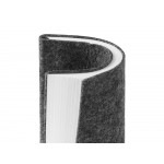 Блокнот из RPET-фетра А5 Felt, гибкая обложка, 80 листов 70 гр/м2 белой бумаги, темно-серый