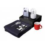 Подарочный набор с пледом, увлажнителем и кружкой, красный