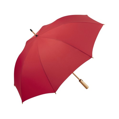 Зонт-трость 7379 Okobrella бамбуковый, полуавтомат, красный