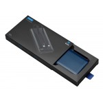 Внешний аккумулятор со встроенными кабелями Фрэйм, 10000мач, темно-синий