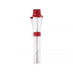 Зонт-трость 7112 Pure с прозрачным куполом, полуавтомат, прозрачный/красный