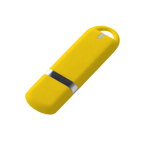 USB-флешка на 8 ГБ 3.0 USB, с покрытием soft-touch, жёлтый