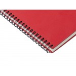 Блокнот А5 Dante из искусственной кожи на спирали, темно-красный