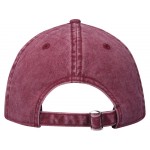 Графтон 6-панельная промытая кепка, бургунди