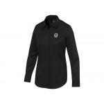 Citrine женская рубашка из твила - сплошной черный