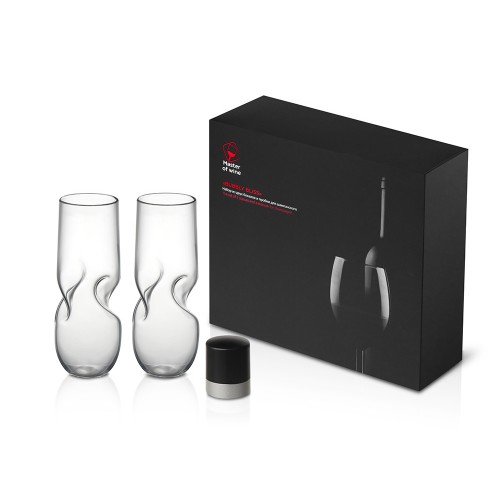 Набор из двух бокалов и пробки для шампанского Bubbly Bliss