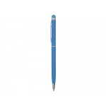 Ручка-стилус шариковая Jucy Soft с покрытием soft touch, светло-синий