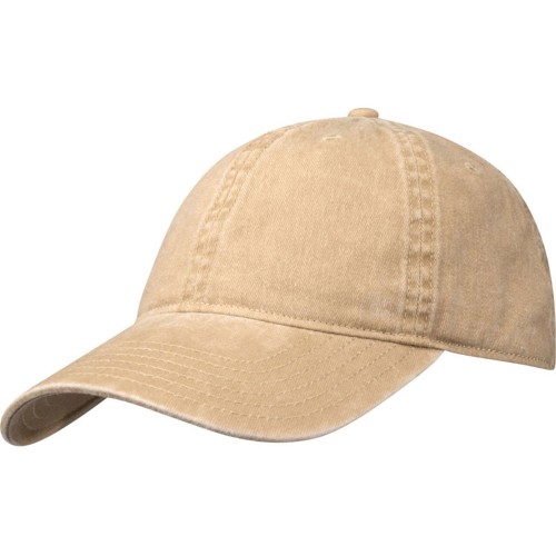 Графтон 6-панельная промытая кепка, бежевый