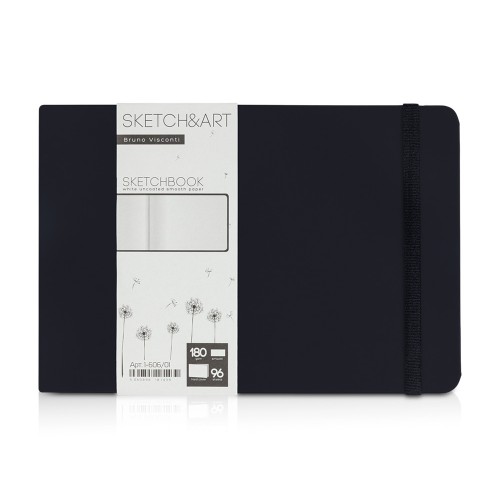 Скетчбук Sketch & Art в твердом переплете 213х146 мм, 96 л. белой бумаги 180 г/м2, черный