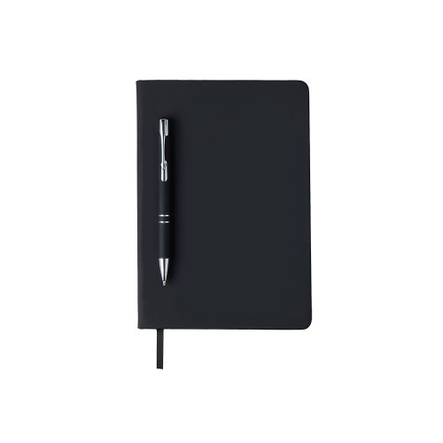 Бизнес-блокнот С3 софт-тач с магнитом, твердая обложка, 96 листов, черный