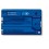 Швейцарская карточка VICTORINOX SwissCard Quattro, 14 функций, полупрозрачная синяя