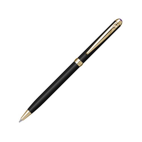 Ручка шариковая Pierre Cardin SLIM с поворотным механизмом, черный/золото
