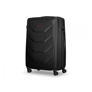 Чемодан WENGER Prymo, чёрный, большой, 52х76х30 см, 93 л, ABS+PC