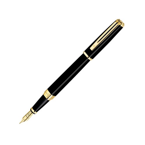 Перьевая ручка Waterman Exception, цвет: Slim Black GT, перо: F