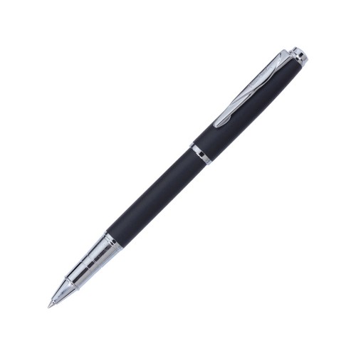 Ручка-роллер Pierre Cardin GAMME Classic со съемным колпачком, черный матовый/серебро
