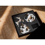 Елочные игрушки ( Снегирь+ Олень+ Ель) Розовый кварц