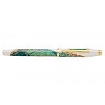 Перьевая ручка Cross Wanderlust Borneo, перо тонкое F, белый, зеленый