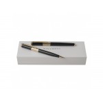 Подарочный набор Eclat: ручка шариковая, ручка роллер. Nina Ricci, черный/золотистый