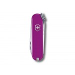 Нож-брелок VICTORINOX Classic SD Colors Tasty Grape, 58 мм, 7 функций, фиолетовый