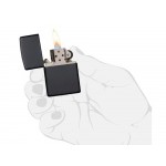 Зажигалка ZIPPO Classic с покрытием Black Matte, латунь/сталь, чёрная, матовая, 38x13x57 мм