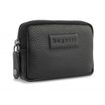 Ключница BUGATTI ЭЛЬЗА | ELSA, с защитой данных RFID, чёрная, воловья кожа/полиэстер, 11х2х7 см