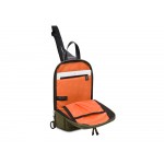Рюкзак SWISSGEAR с одним плечевым ремнем, зеленый/оранжевый, полиэстер рип-стоп, 18 x 5 x 33 см, 4 л