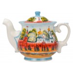 Набор Кремлевский: кукла на чайник, чайник заварной с росписью