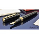 Перьевая ручка Waterman Exception, цвет: Slim Black GT, перо: F