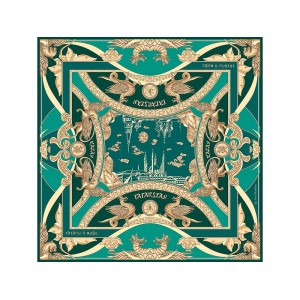 Платок Казань Драгоценная изумрудный