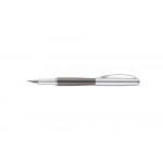 Ручка перьевая Pierre Cardin LEO, цвет - серебристый и черный. Упаковка B-1