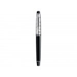 Ручка роллер Waterman Expert Deluxe Black CT F, черный/серебристый